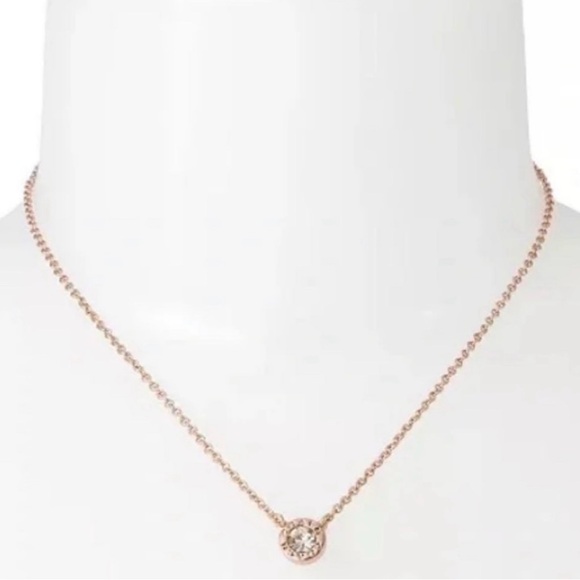 Brand New Coach Rose Gold Flower Earrings And Necklace Set with Pouch - Picture 2 of 3